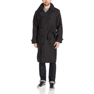 London Fog Men's 44Reg Iconic Trench Coat with zip in liner